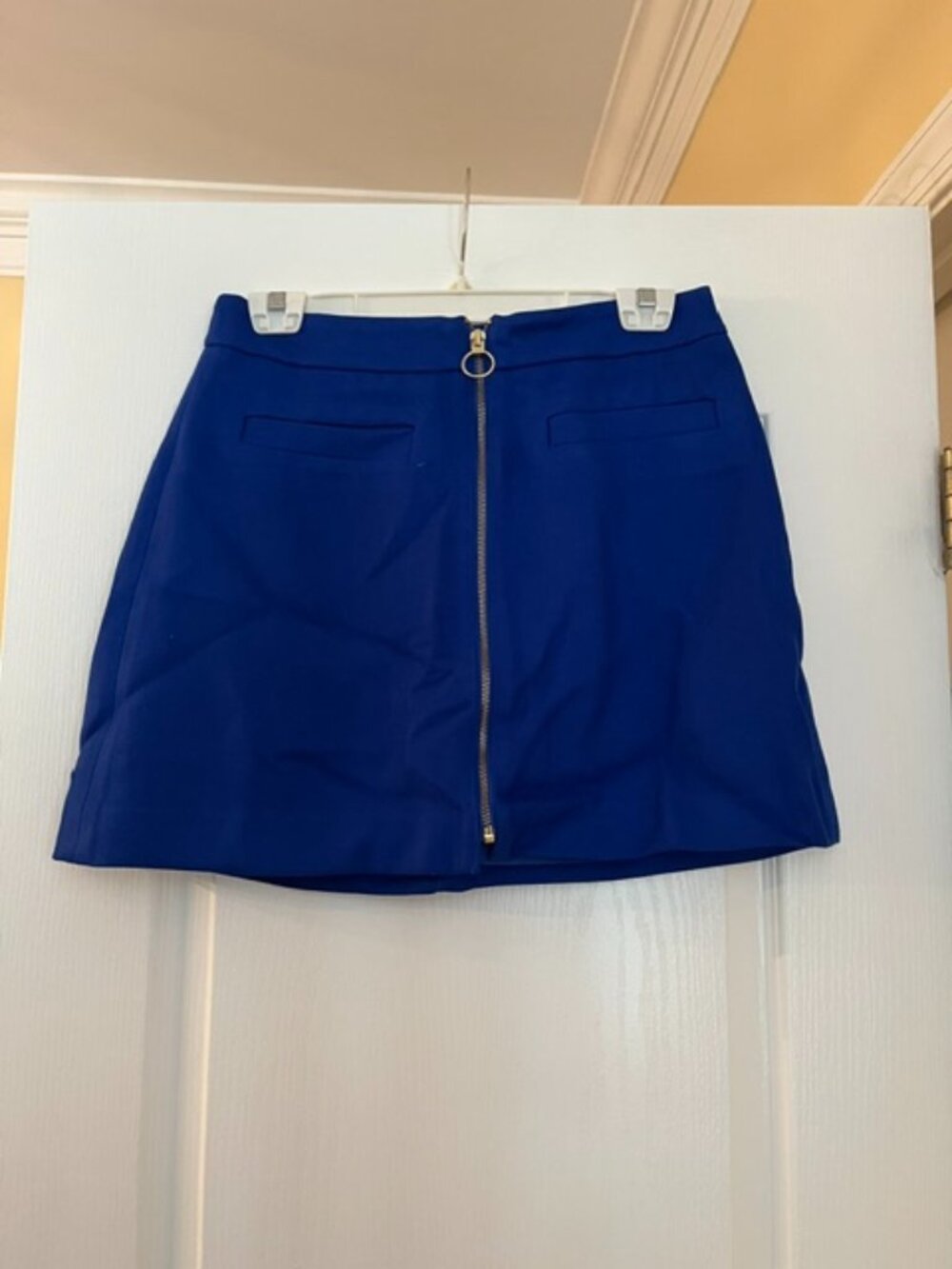 Express Royal Blue Zip‑Front Skirt – Size 10